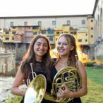 TWO HAPPY STUDENTS ITALIAN BRASS WEEK